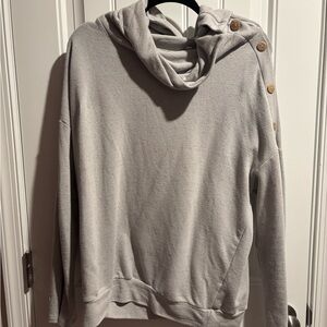 Gray Button-Detail Tunic